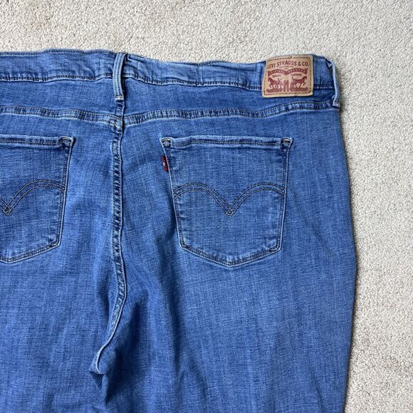 Levis Jeans Womens Plus Size 24W (42x 28) Classic Straight Blue Denim Stretch - Picture 6 of 11
